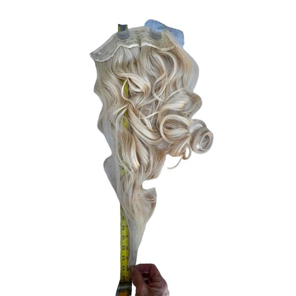 24" Blonde Curly Clip-In Hair Extensions By Reecho - Picture 3 of 6